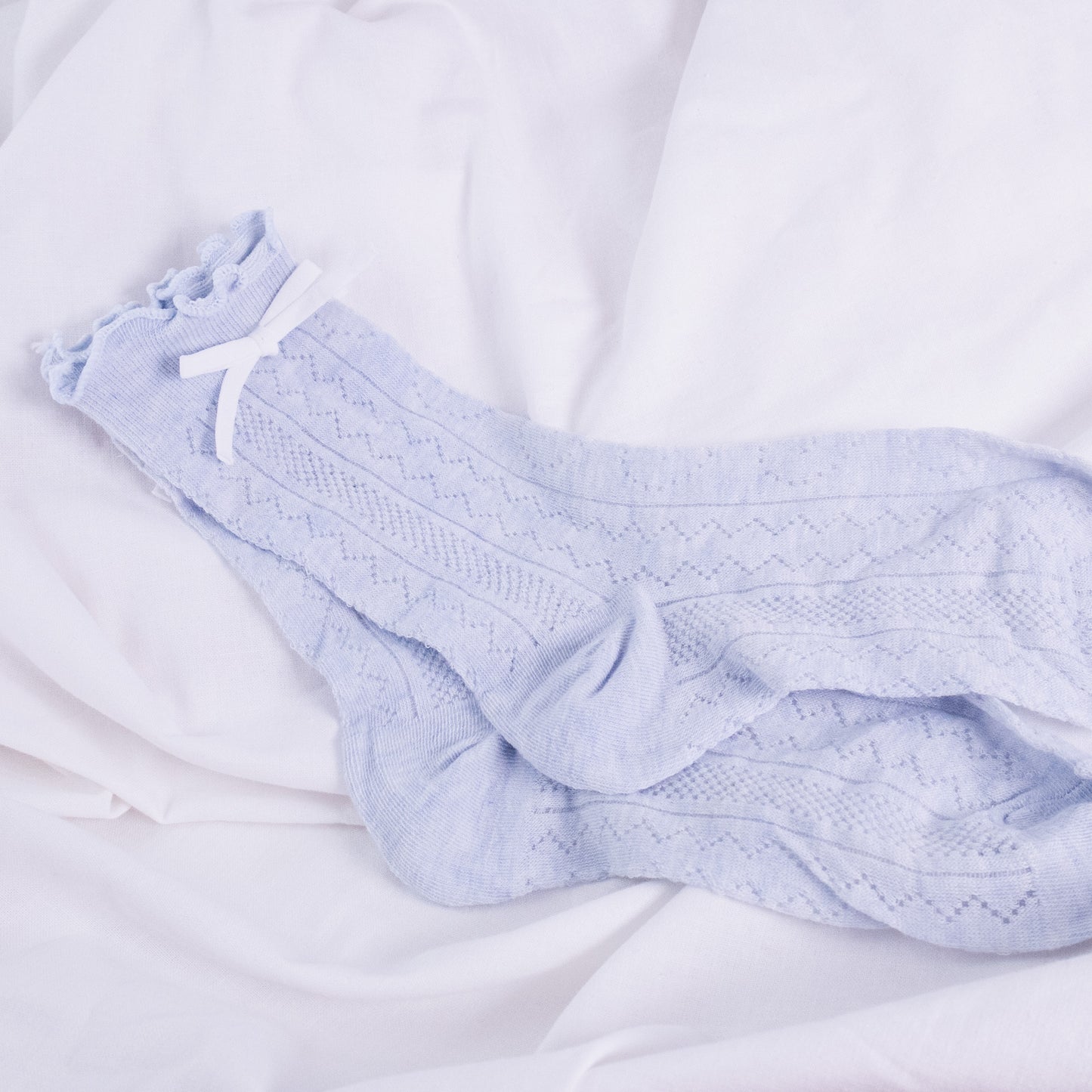 Pointelle Bow Socks