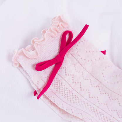 Pointelle Bow Socks