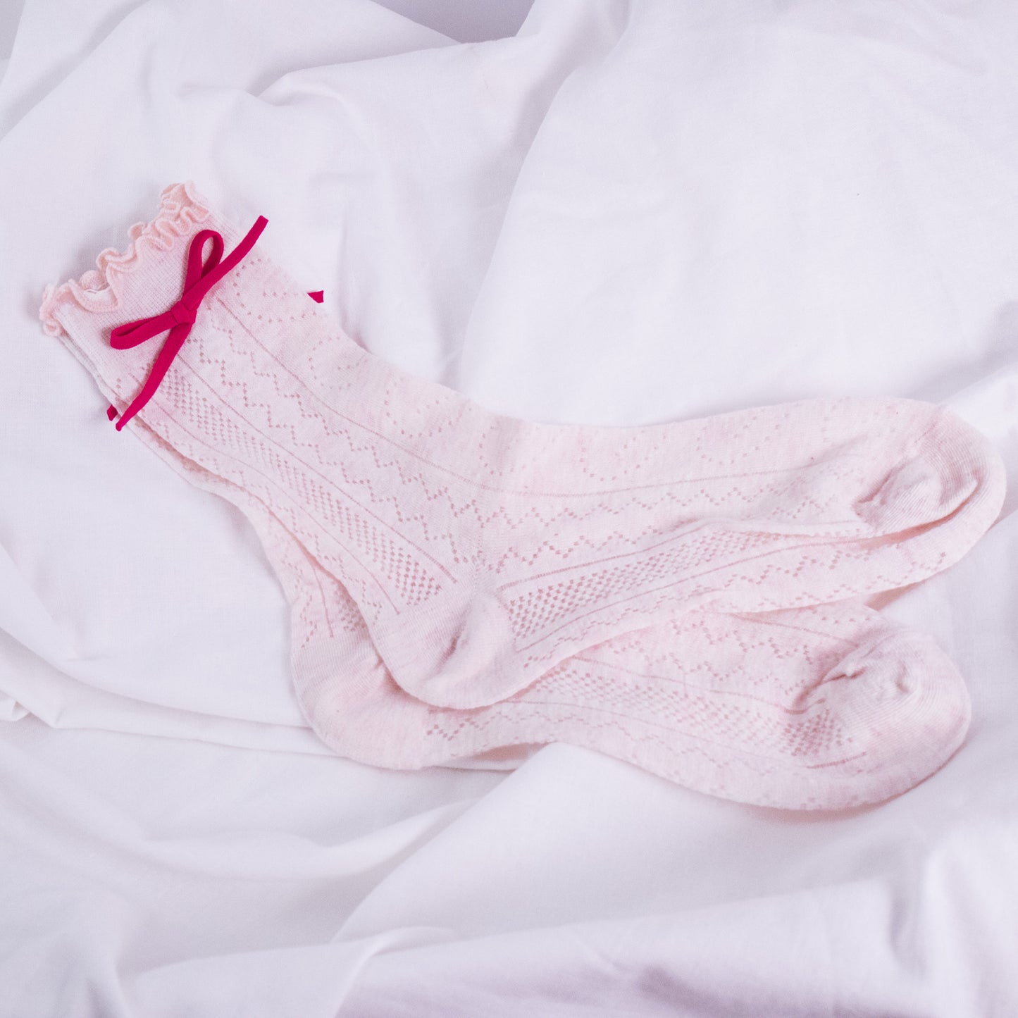 Pointelle Bow Socks