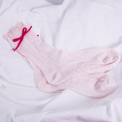 Pointelle Bow Socks