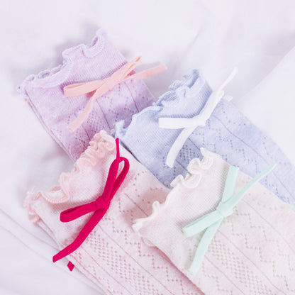 Pointelle Bow Socks