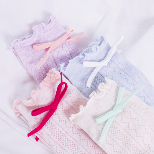 Pointelle Bow Socks
