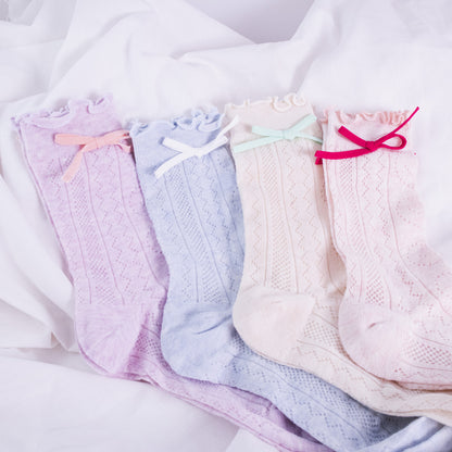 Pointelle Bow Socks
