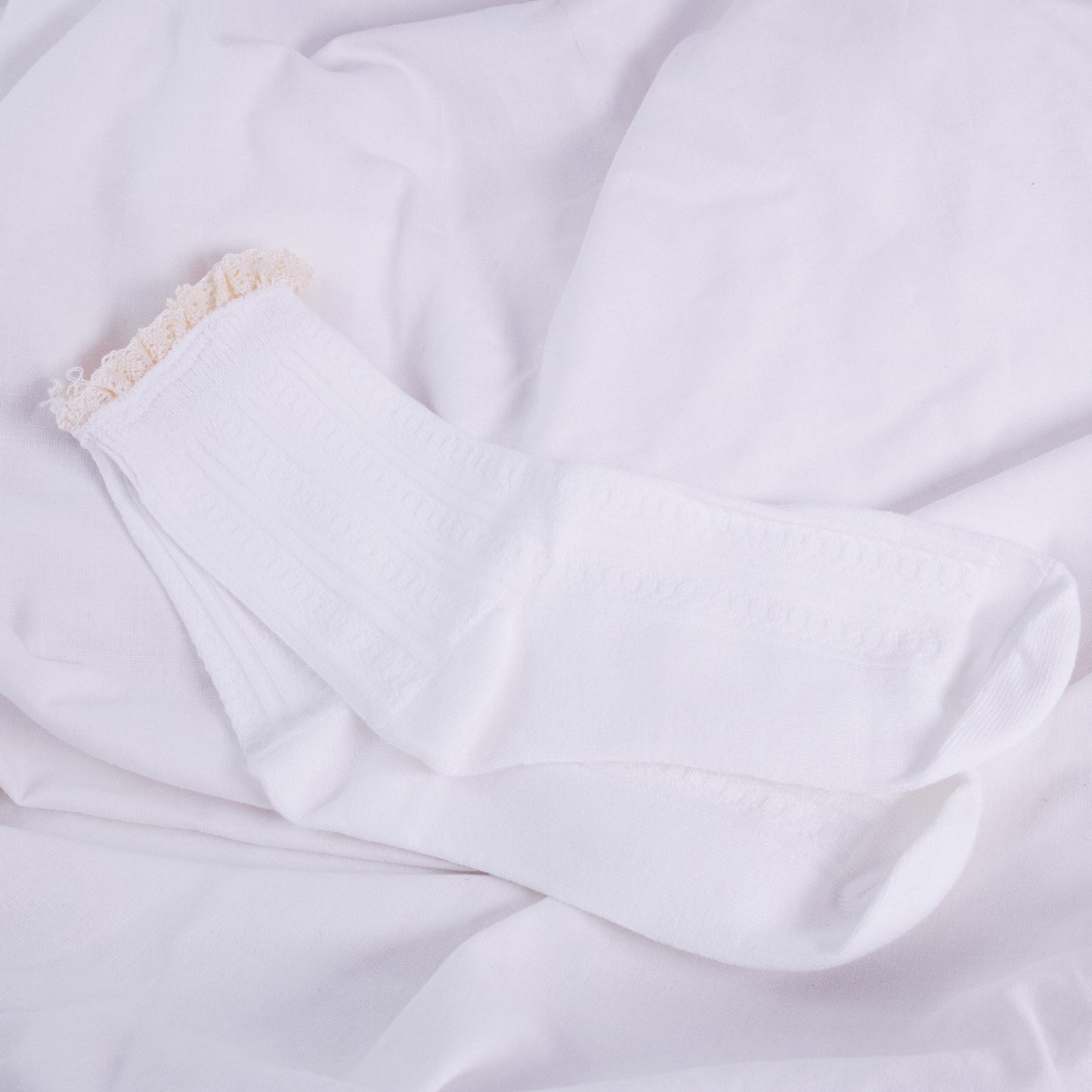 Ruffle Lace Knit Socks
