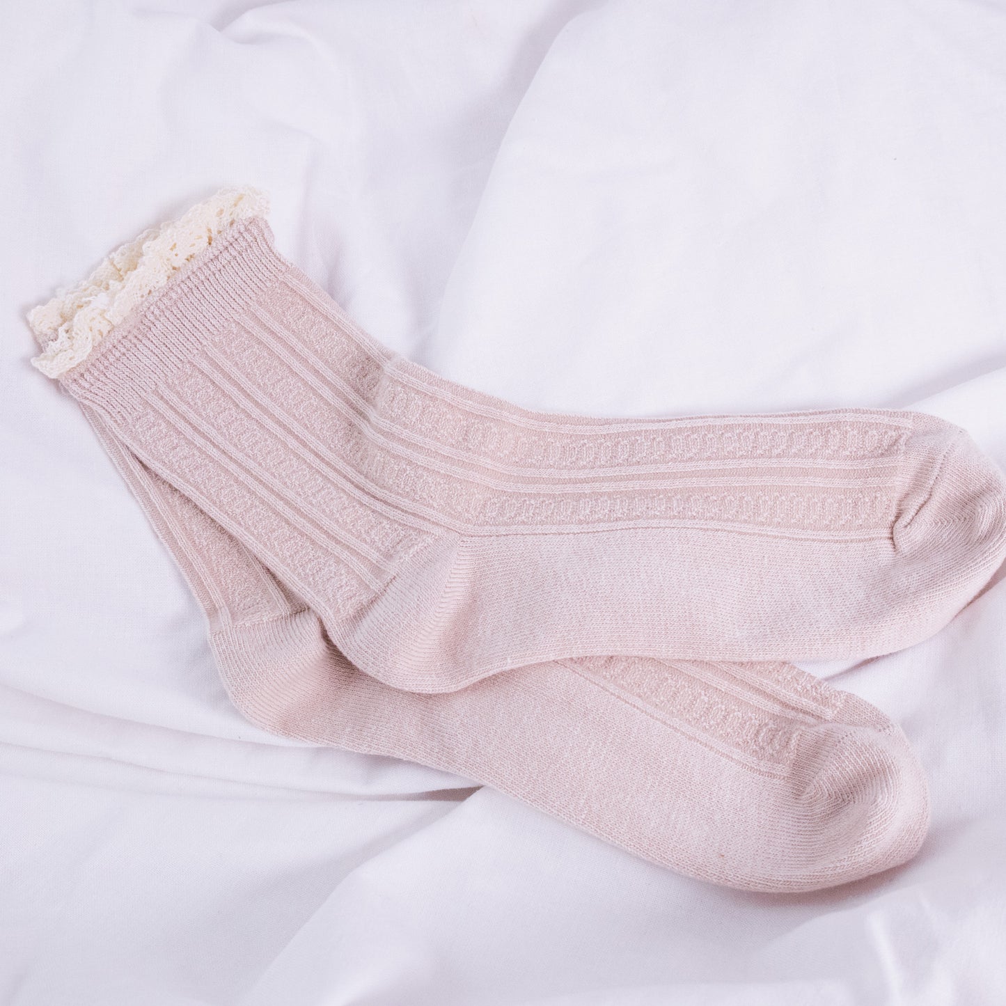 Ruffle Lace Knit Socks