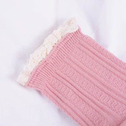 Ruffle Lace Knit Socks