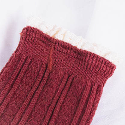 Ruffle Lace Knit Socks