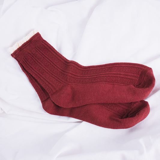 Ruffle Lace Knit Socks