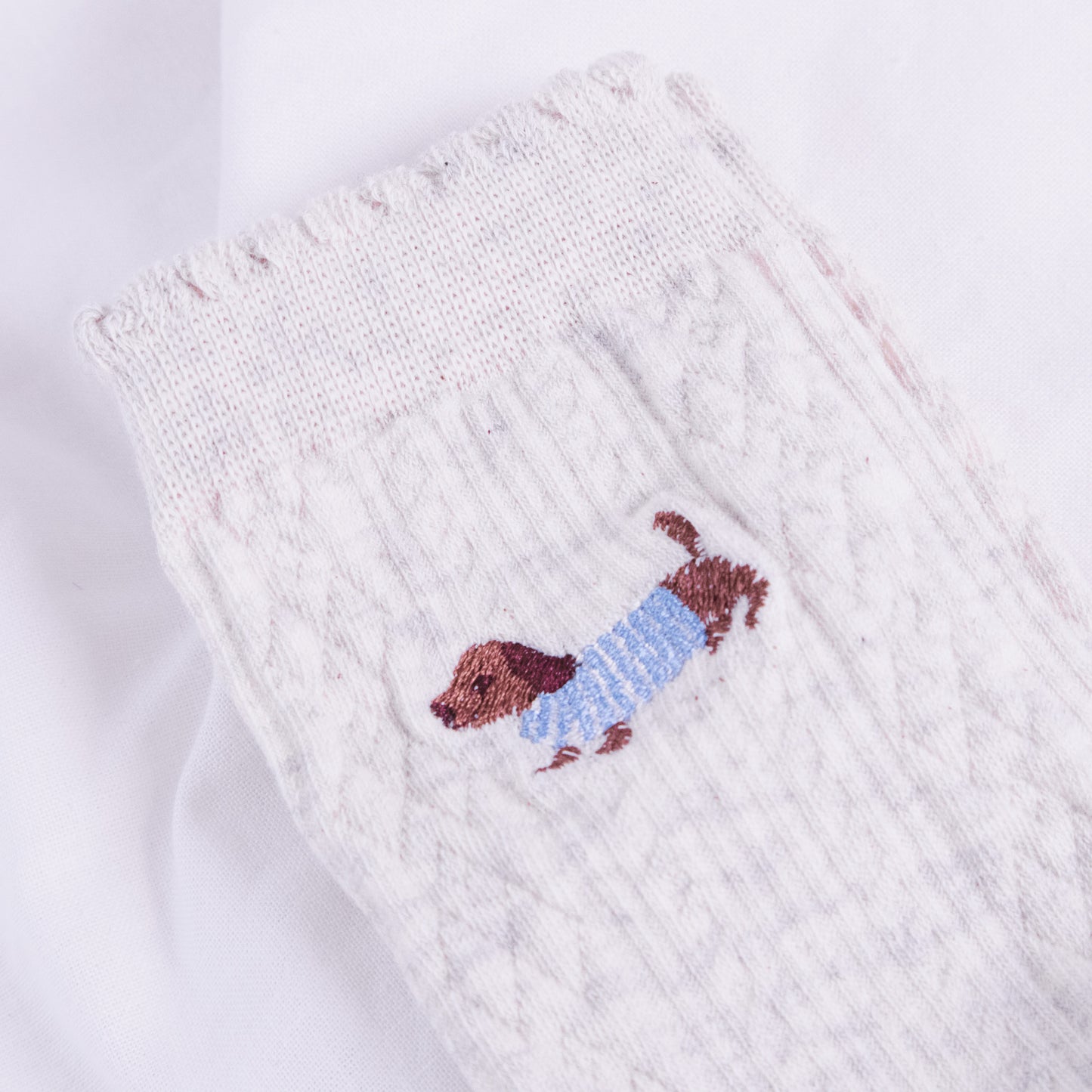 Embroidered Dachshund Socks