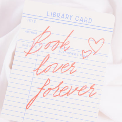 Book Lover Forever Library Card Sticker