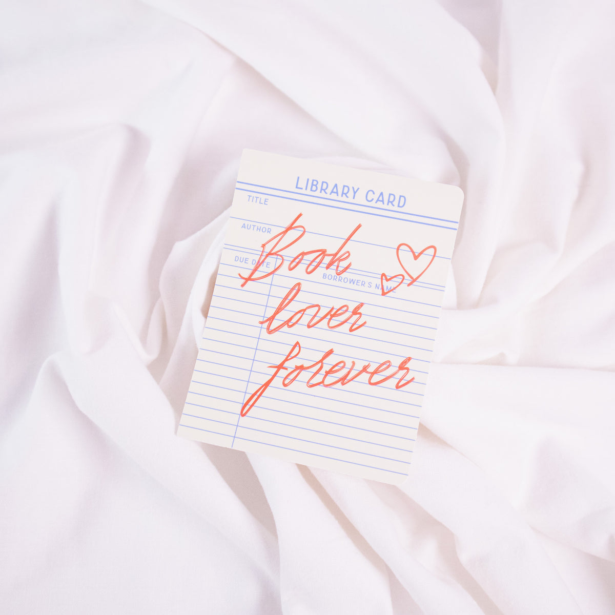 Book Lover Forever Library Card Sticker