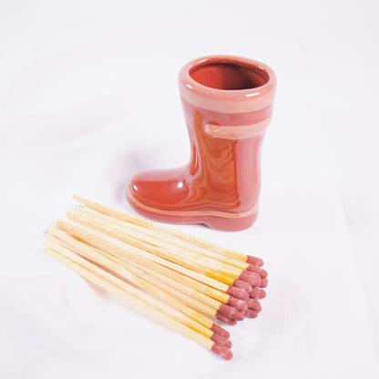 Ceramic Rain Boot Match Holder