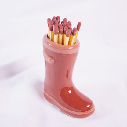 Ceramic Rain Boot Match Holder
