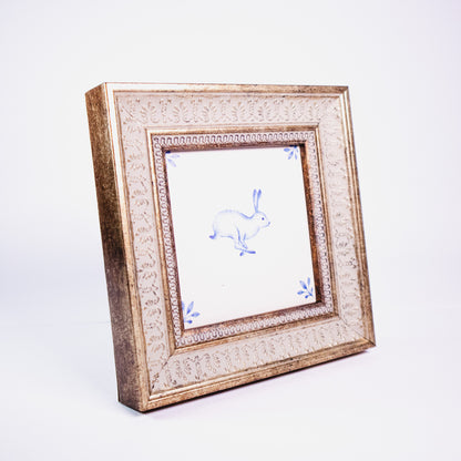 Delft Tile Rabbit Rabbit Framed Wall Art
