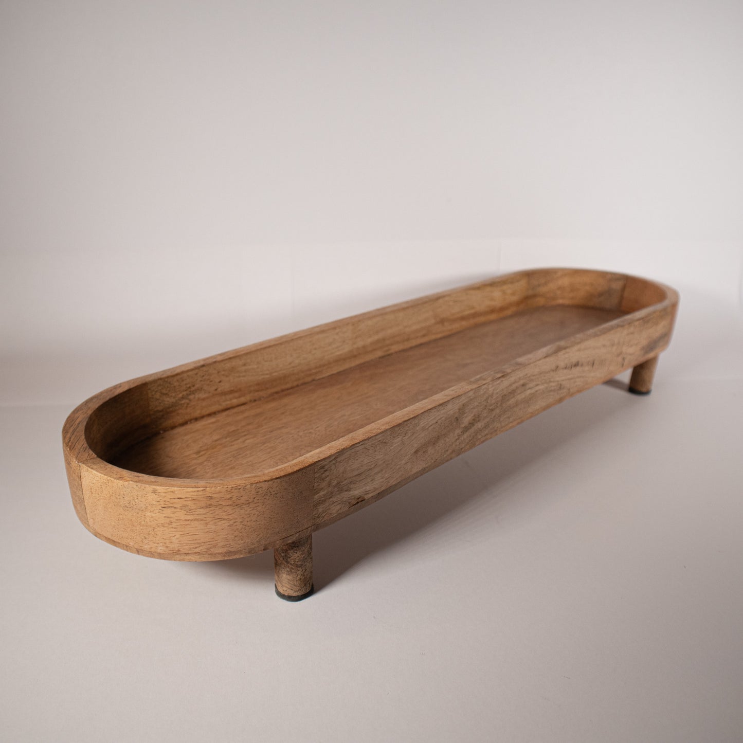 Oval Footed Wooden Tray