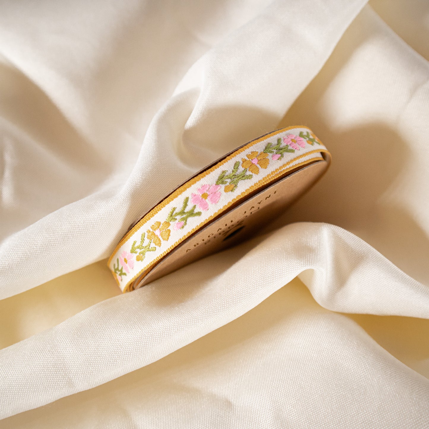Pink Floral Vine Ribbon