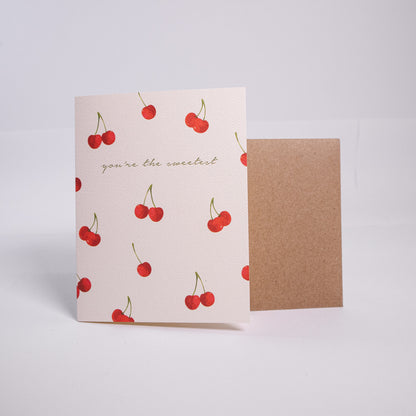 You're The Sweetest Cherry Greeting Card