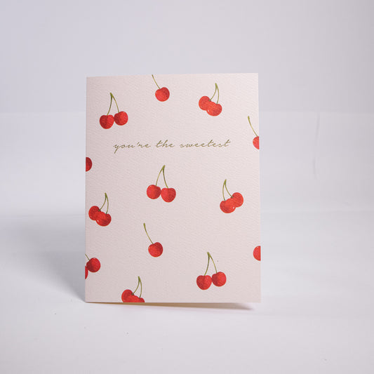 You're The Sweetest Cherry Greeting Card