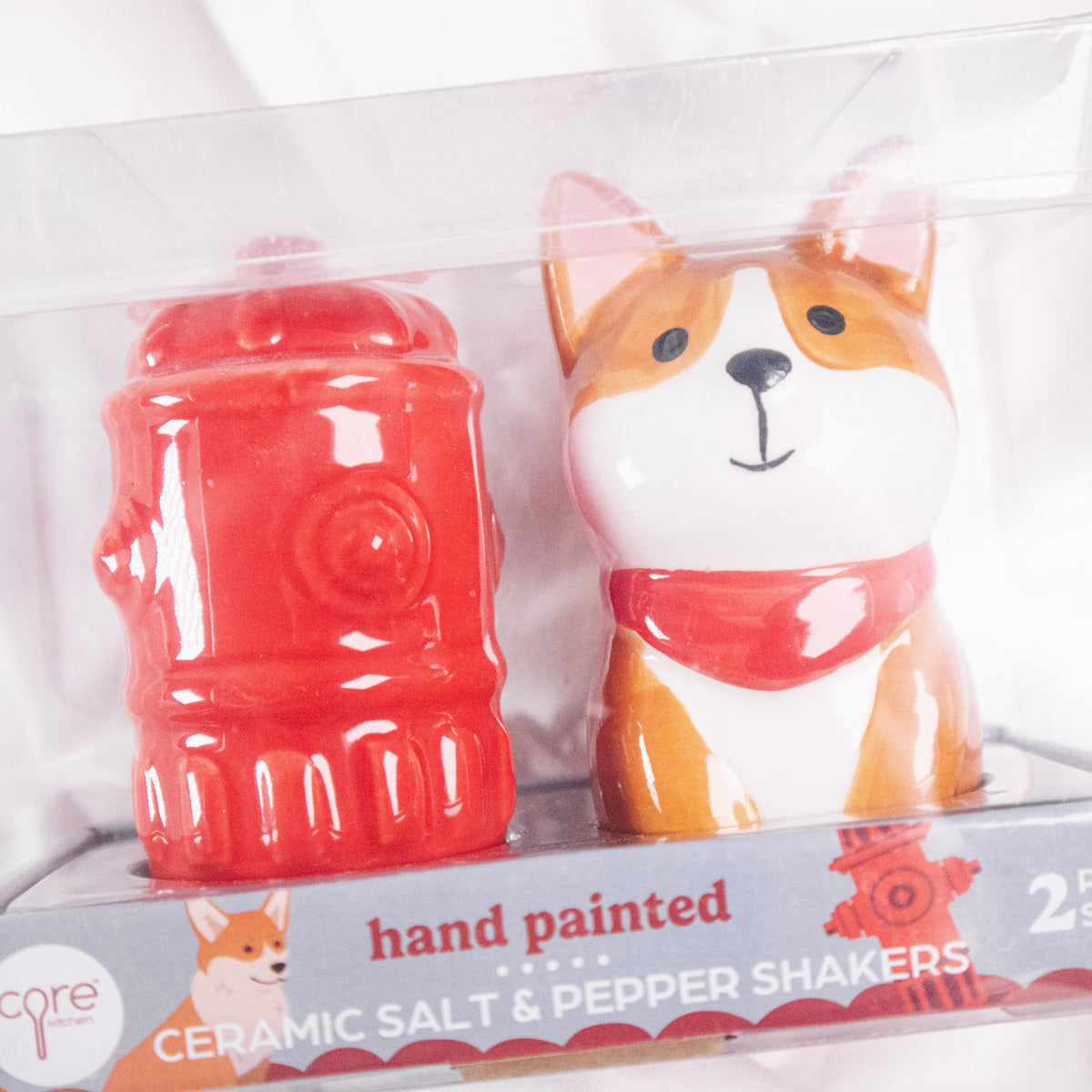 Dog and Fire Hydrant Salt and Pepper Shakers