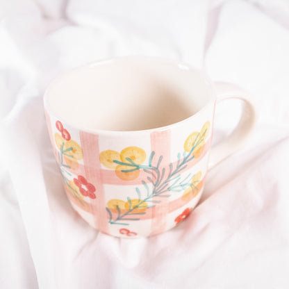 Botanical Gingham Mug