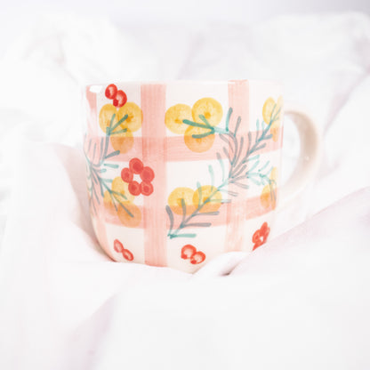 Botanical Gingham Mug