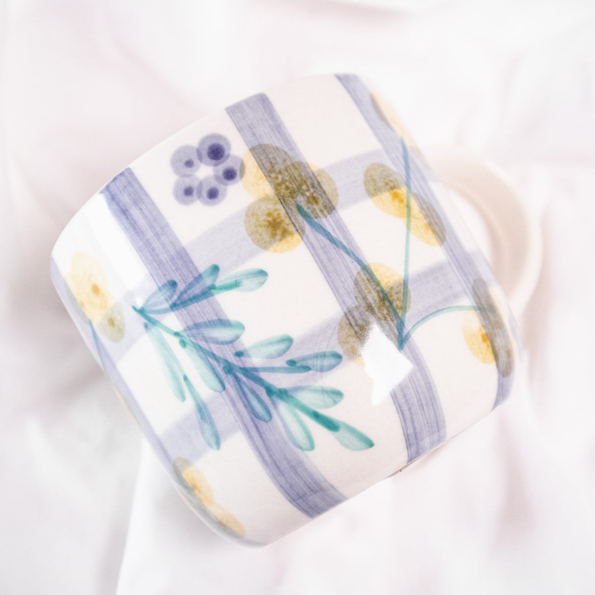 Botanical Gingham Mug