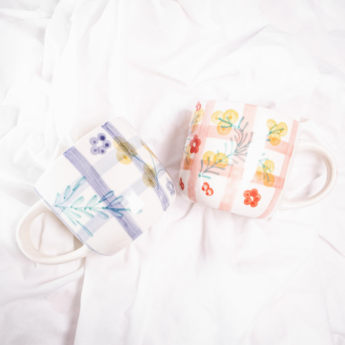 Botanical Gingham Mug