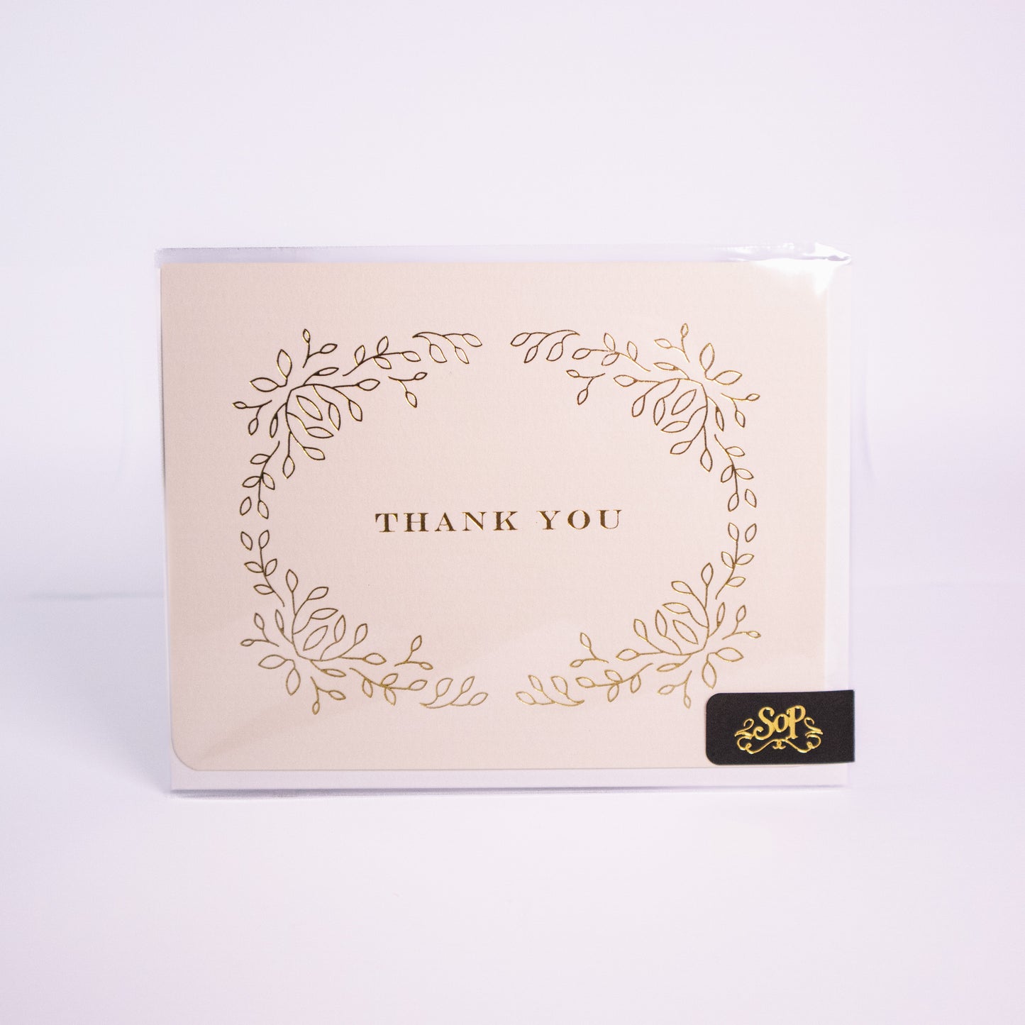 Foil Wreath Thank You Greeting Card