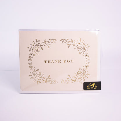 Foil Wreath Thank You Greeting Card