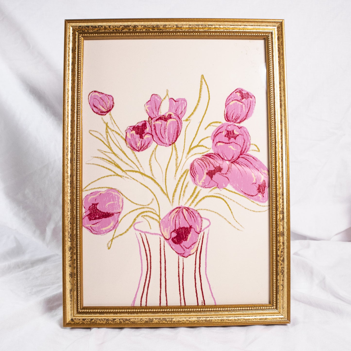 Tulip Drawing Wall Art Print