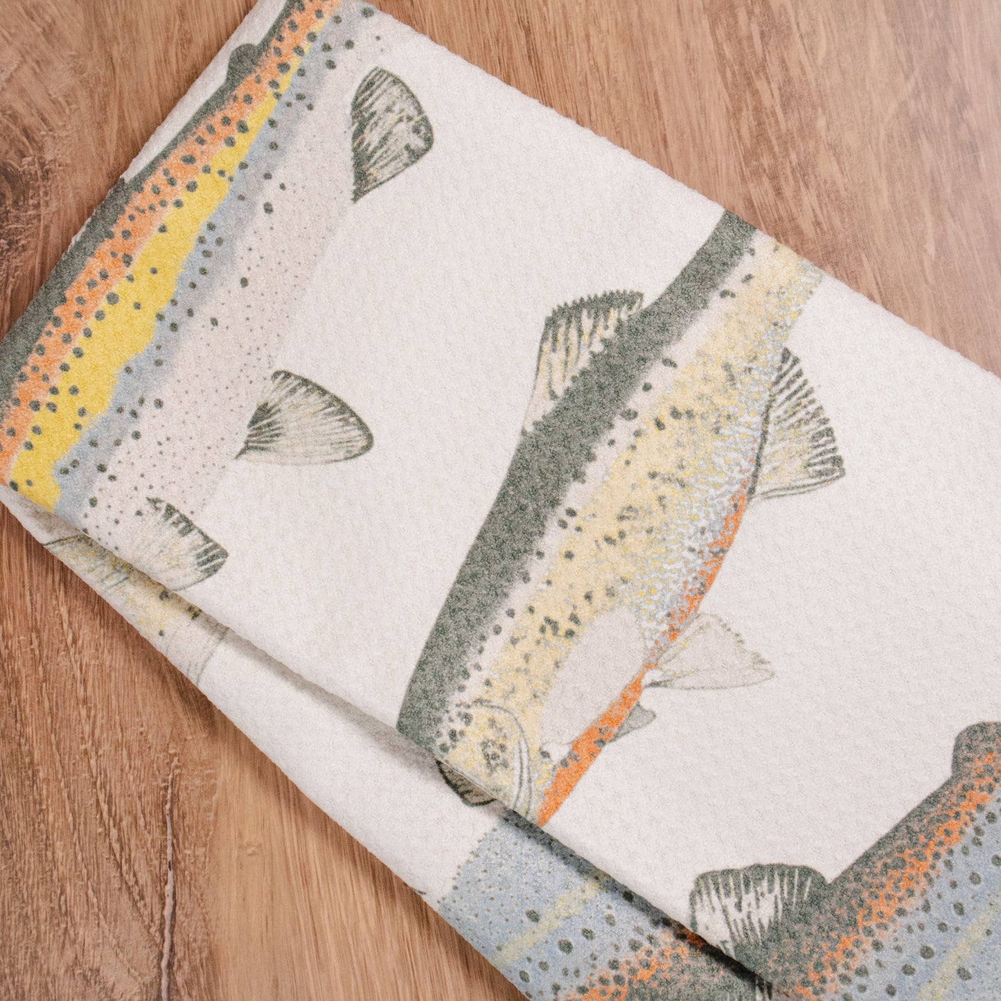 Hooked On Fishing Geometry Tea Towel