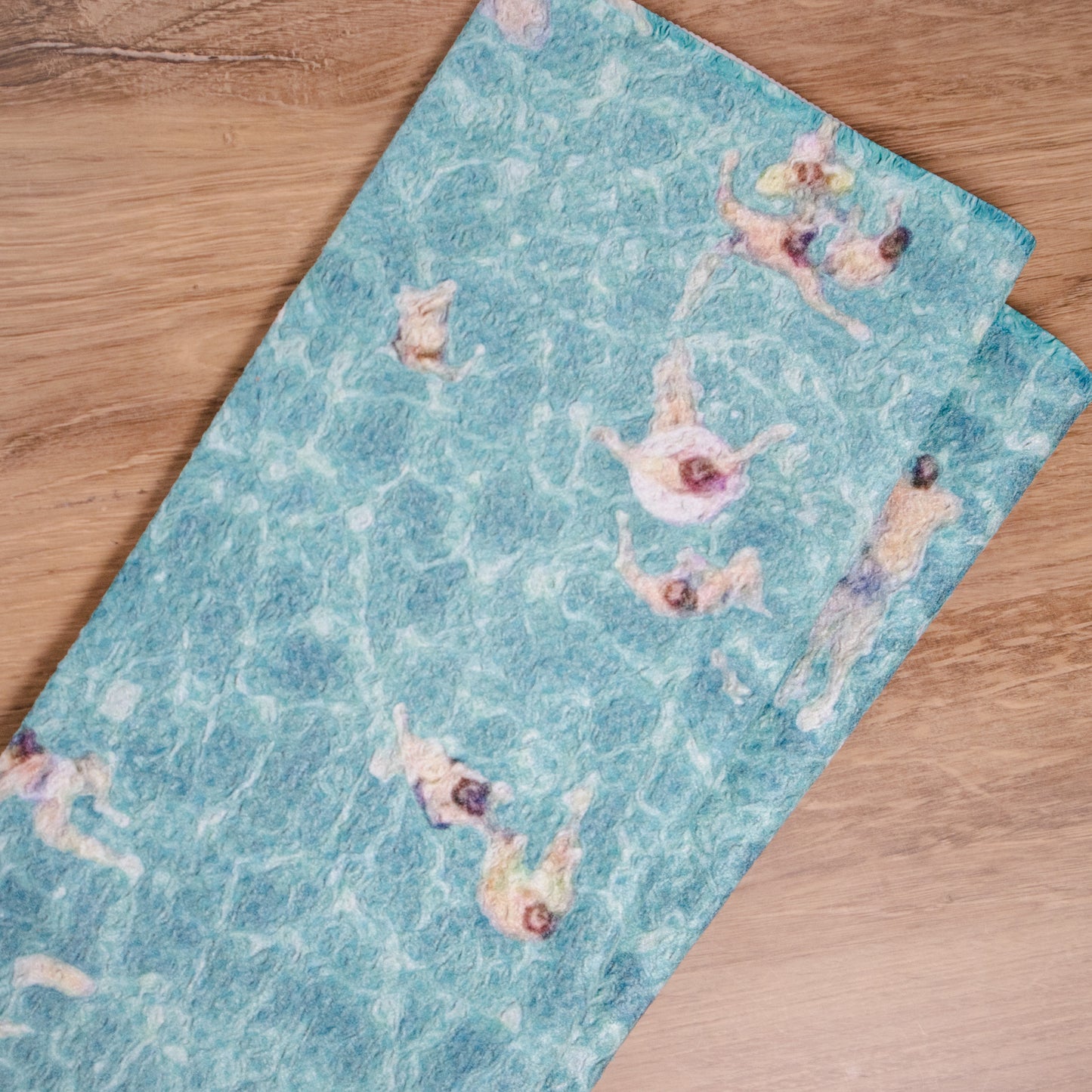 Swimming Crowd Geometry Tea Towel