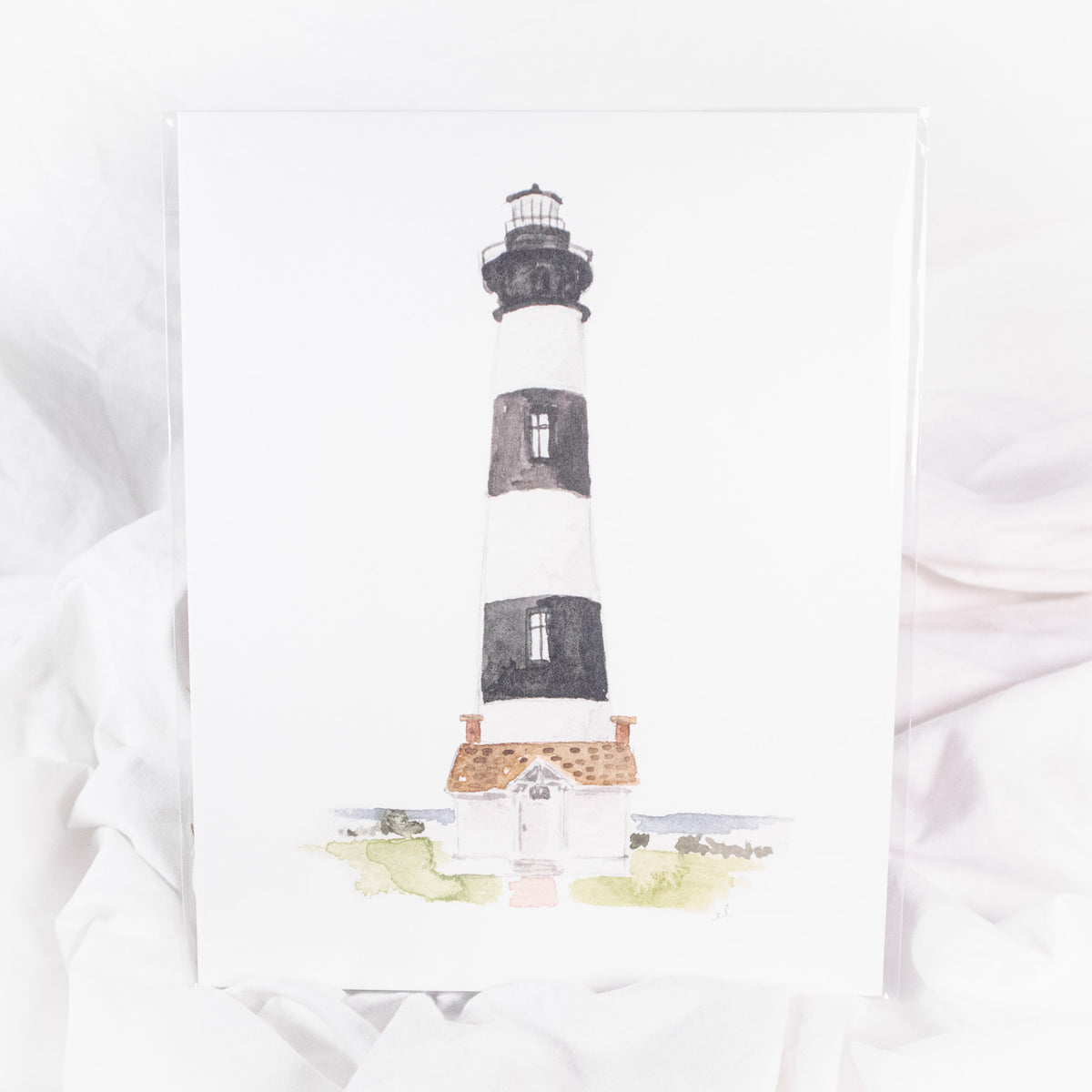 Lighthouse by the Sea Wall Art Print