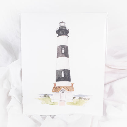 Lighthouse by the Sea Wall Art Print