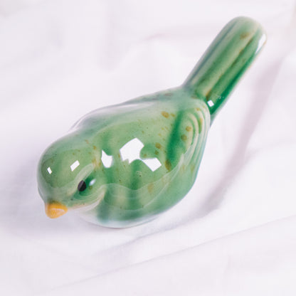 Green Bird Figurine