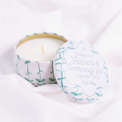 Green Vine Tin Candle