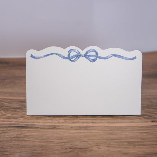 Blue Bow Place Cards