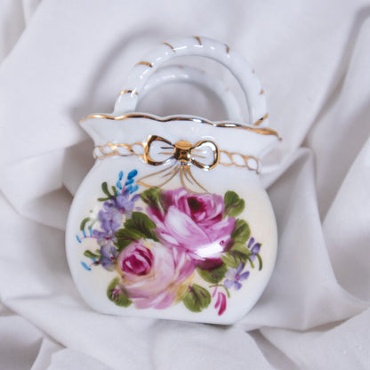 Mini Porcelain Floral Basket