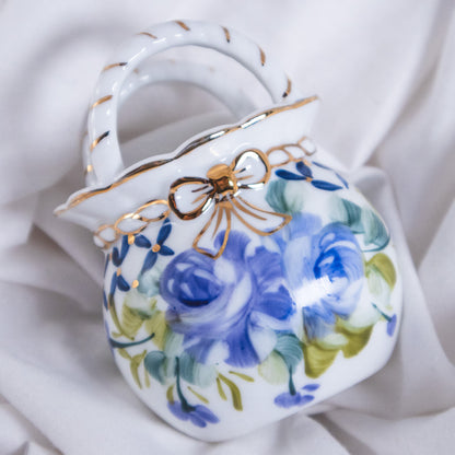 Mini Porcelain Floral Basket