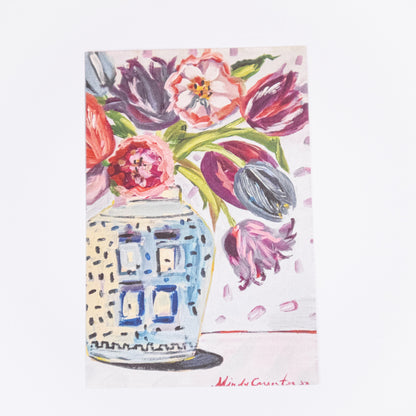 Tulips in Ginger Jar Postcard