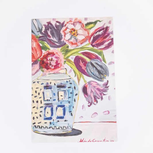 Tulips in Ginger Jar Postcard