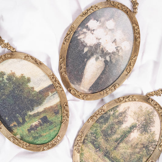 Flowers and Trees Hanging Wall Art in Botanical Frame