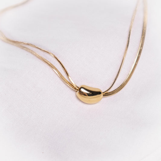 Double Strand Bead Slider Necklace