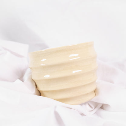 Ribbed Stoneware Container