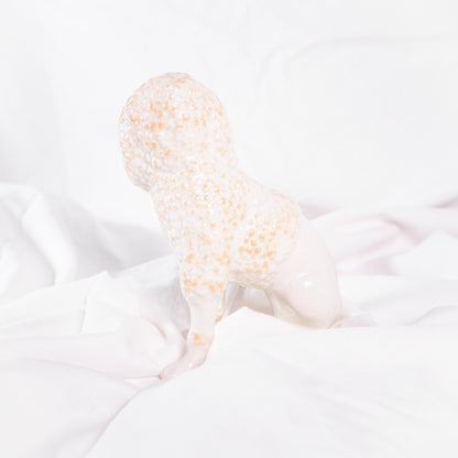 Poodle with Basket Figurine