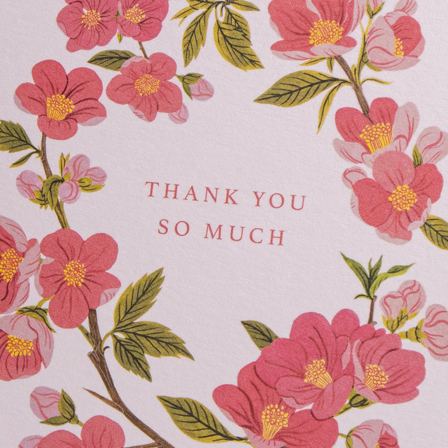 Oval Floral Thank You Greeting Card
