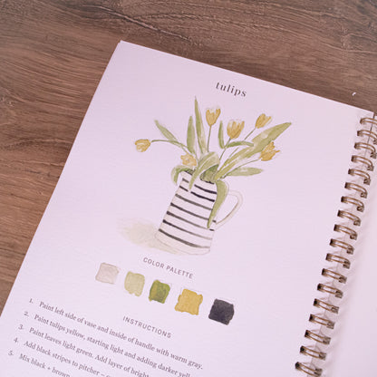 Bouquets Watercolor Workbook