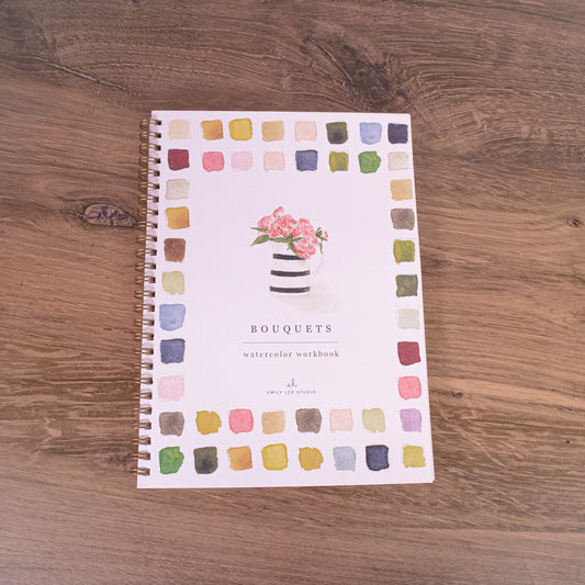 Bouquets Watercolor Workbook