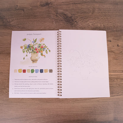 Bouquets Watercolor Workbook