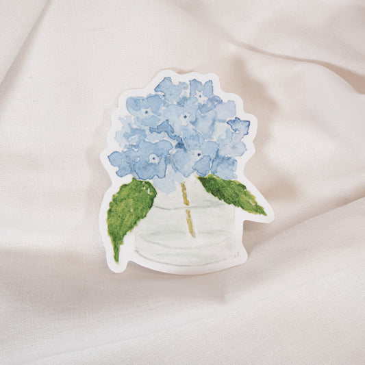 Hydrangea Vase Vinyl Sticker